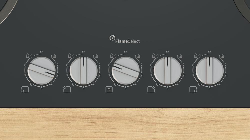 BOSCH PPQ7A6I15 - Piano cottura a gas 75 cm nero