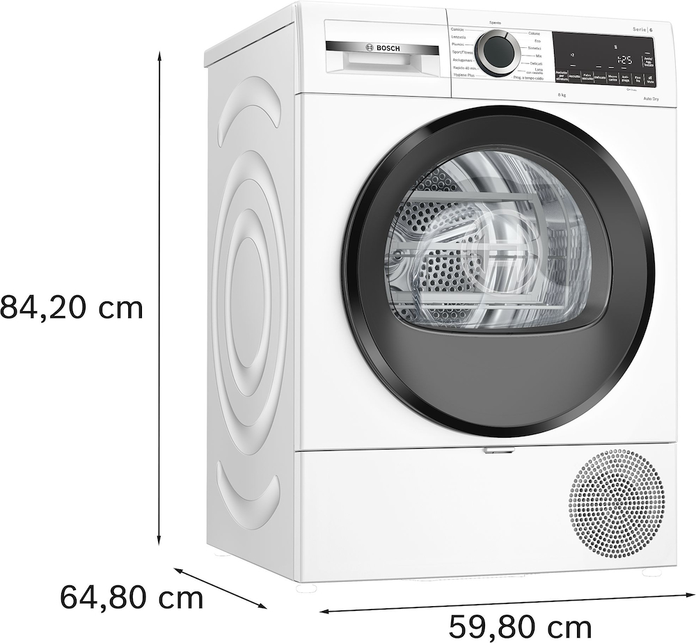 BOSCH WQG233D1II - Asciugatrice 8kg