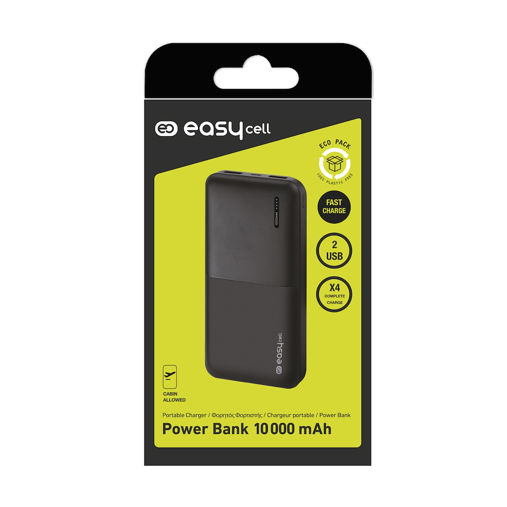 EVENERGY ECPKBB10000K - Power Bank Compatto 10000mAh