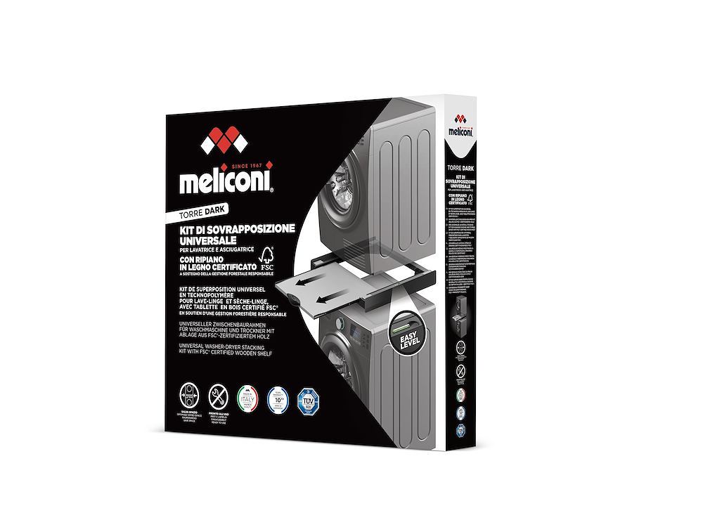 MELICONI 656128 - Kit Sovrapposizione Meliconi per Lavatrice Torre Dark MELICONI 656128 - Kit Sovrapposizione Meliconi per Lavatrice Torre Dark