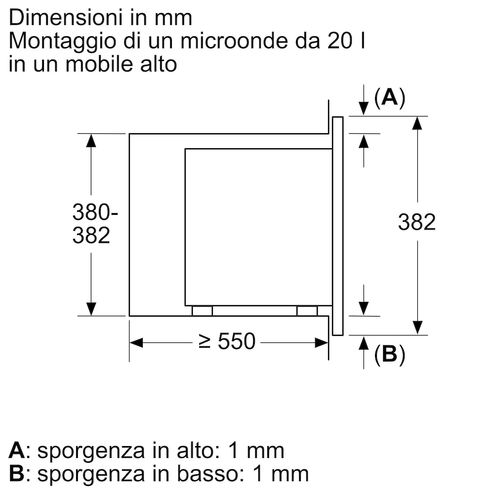 BOSCH BFL623MB4 - Microonde da incasso 38cm