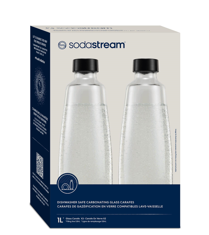 SODASTREAM 2270179 - 2270179 0598635 BIPACK BOTTIGLIE X GASATORE DUO 1LT VETRO 2PZ