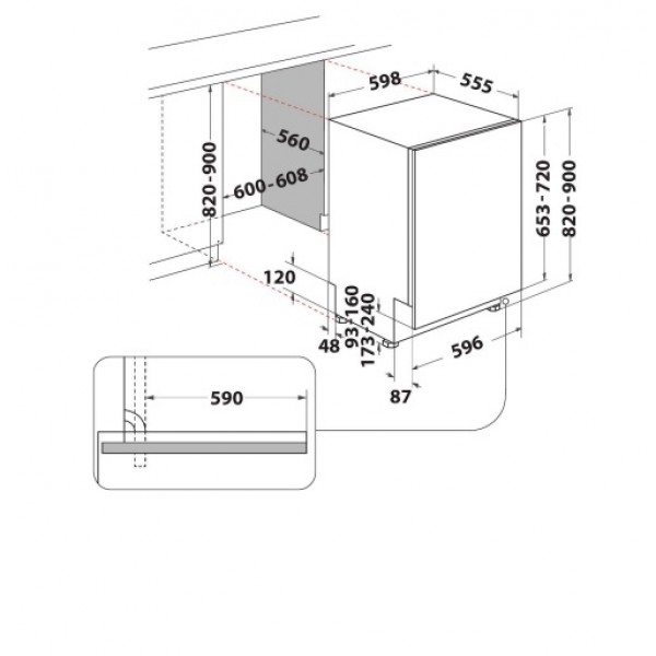 INDESIT IN2IE14CNP80 - Lavastoviglie 14 Coperti 60CM