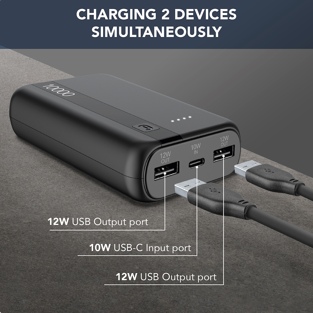 CELLULAR LINE PBENTRY10000K - Power Bank 10000mAh USB-C Nero
