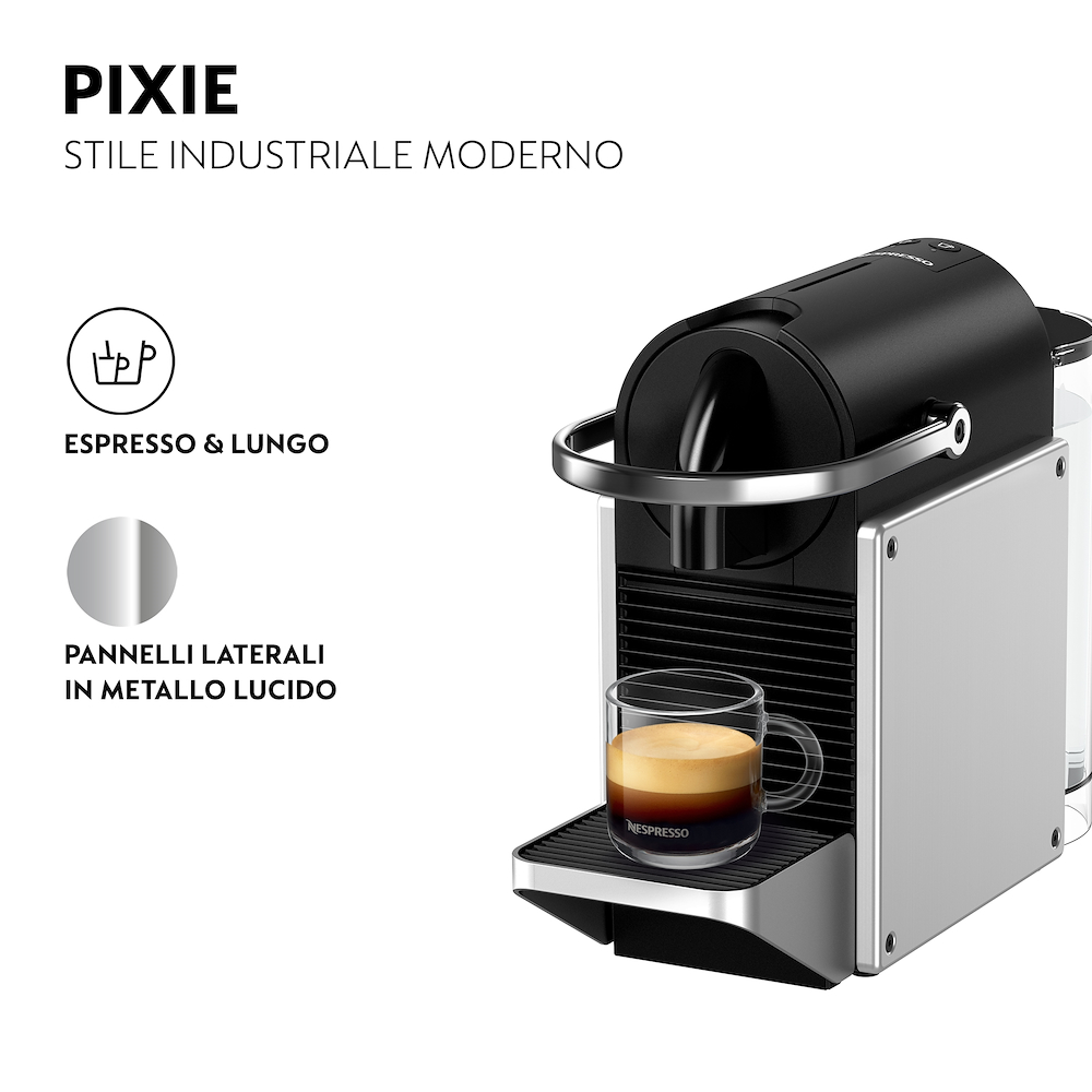 DE LONGHI EN127S - De'Longhi Nespresso Pixie EN127.S Macchina per caffè