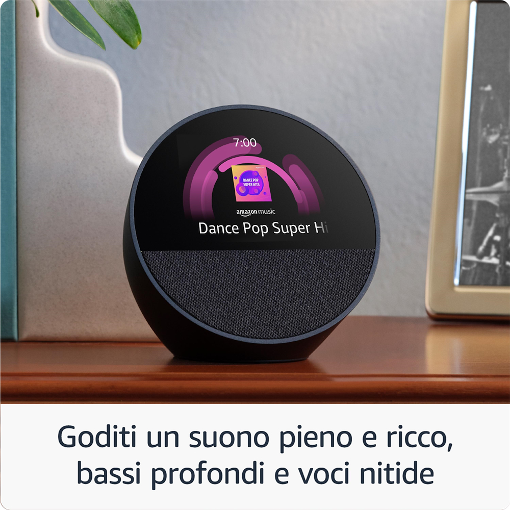 ECHO ECHOSPOT2024WHITE - Amazon Echo Spot 2024 sveglia intelligente con Alexa ECHO ECHOSPOT2024WHITE - Amazon Echo Spot 2024 sveglia intelligente con Alexa