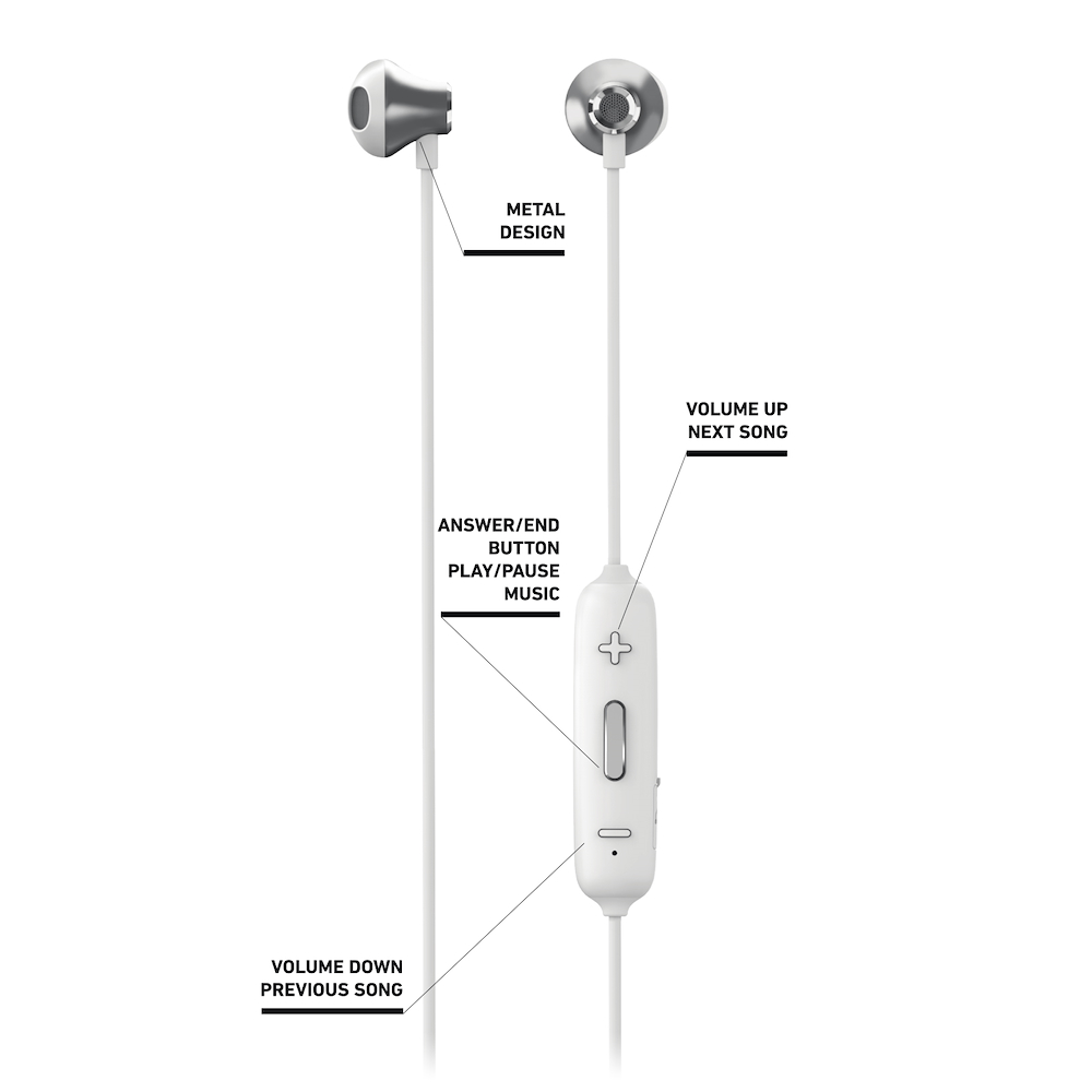 SBS TEEARBT701W - BT701 Cuffie Wireless in Metallo