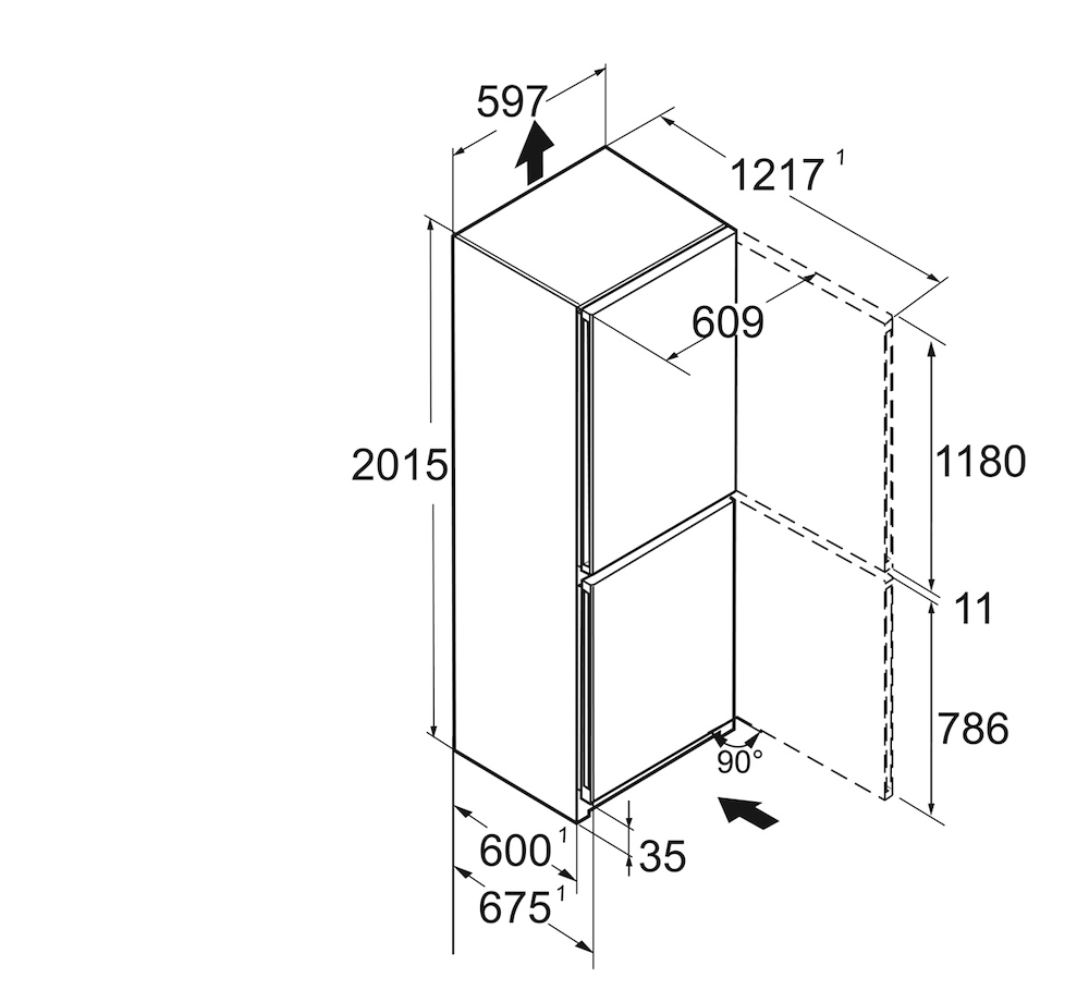 LIEBHERR CNSDC5703 - Frigorifero Liebherr Combinato 60 cm