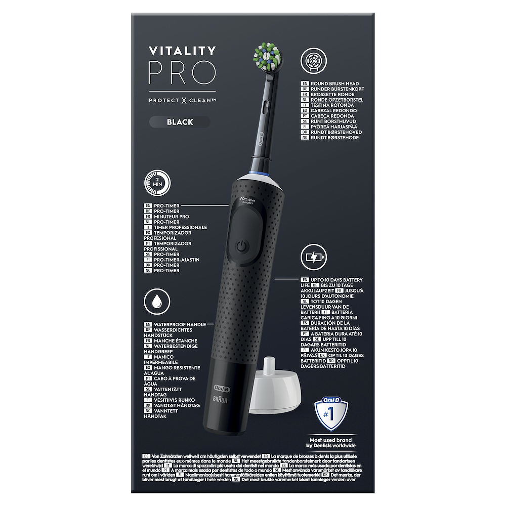 ORAL-B VITALITYPROBLACK - Oral-B Vitality Pro Elektrische Zahnbürste Schwarz