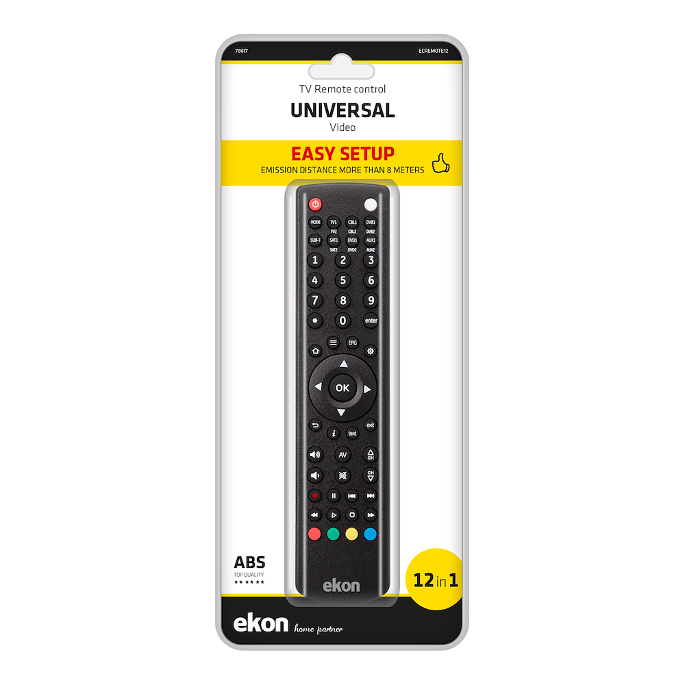 EKON ECREMOTE12 - Universelle 12-in-1 Fernbedienung