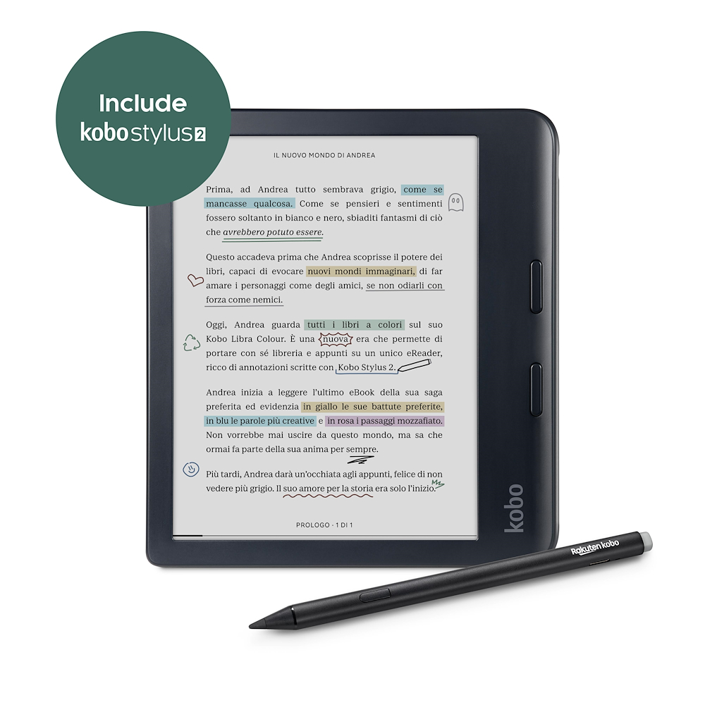 KOBO N428KUBKKBU - Kobo Libra Color E-Book-Reader mit Stylus