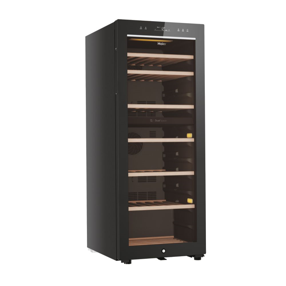 HAIER HWS77GDAU1 - Weinkühlschrank 192LT 77 Flaschen Schwarz