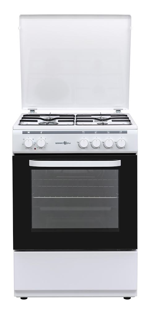 SMARTWAY VSCG66EL - Gasherd 60x60 mit Elektrobackofen Weiß