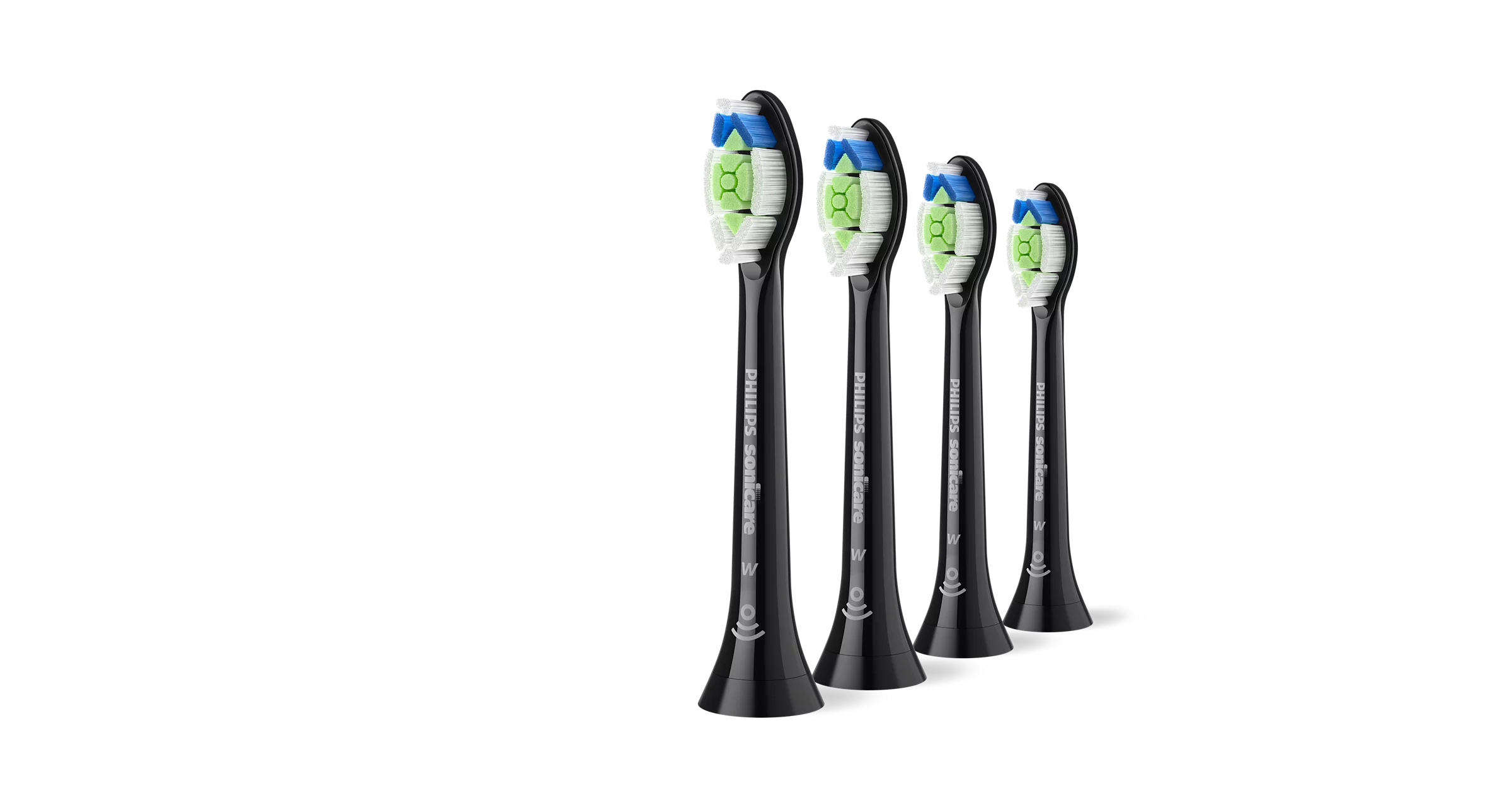 Philips HX6064/88 - Sonicare Optimal White Bürstenköpfe 4er Pack Schwarz