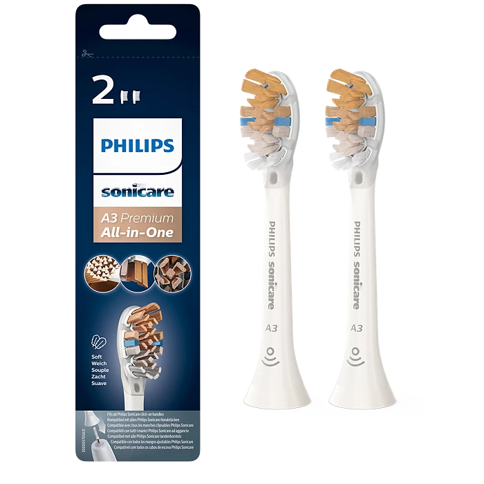 PHILIPS HX9092/10 - Testine di spazzolino Philips Sonicare A3 Premium All-in-One