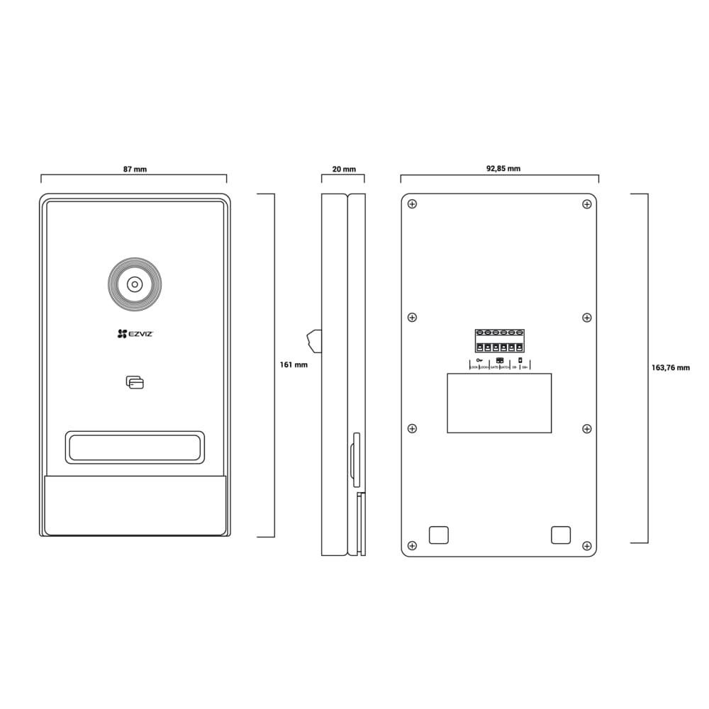 EZVIZ INE388 - Videocitofono WiFi Dual Band 7"