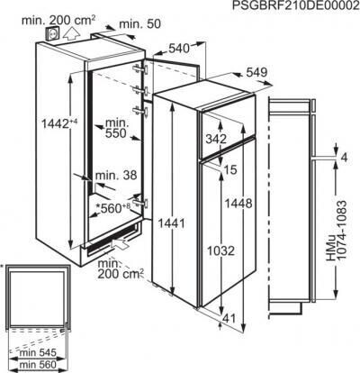 AEG OSD5S141ES - Einbau Doppeltür-Kühlautomat OSD5S141ES