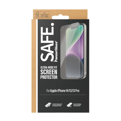 PANZERGLASS BULKSAFE95148 - SAFE. BY  SCREEN PROTECTOR APPLE IPHONE 14 | 13 | 13 PRO | ULTRA-WIDE FIT