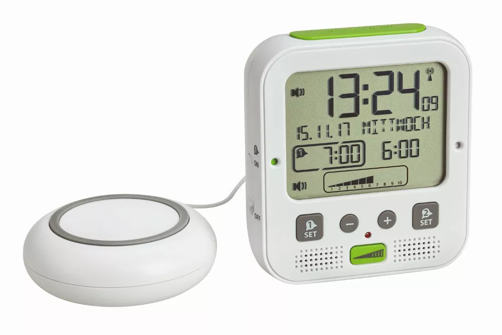 TFA TF60253802 - Dostmann BOOM Sveglia Radiocontrollata con allarme extra forte e cuscinetto vibrante