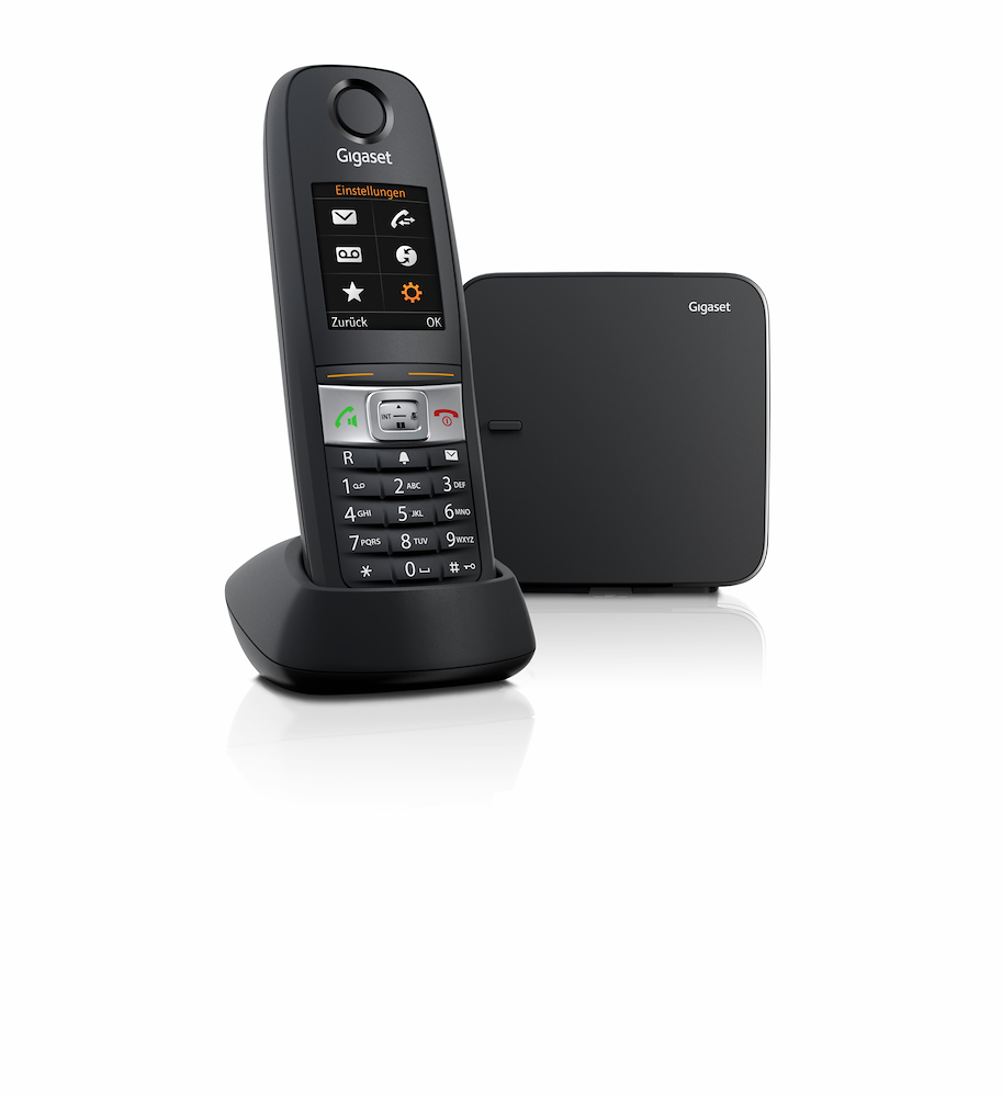 GIGASET E630BLACK - E630BLACK 0166944 CORDLESS 1.8" DECT GAP 450mitT.V.VOCE C/BASE NERO IP65 ANTIURTO ANTISPRUZZO