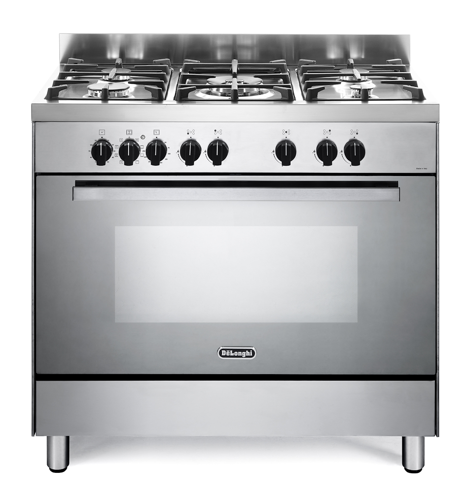 DE LONGHI CDG96 - Gasherd mit Elektroofen Edelstahl