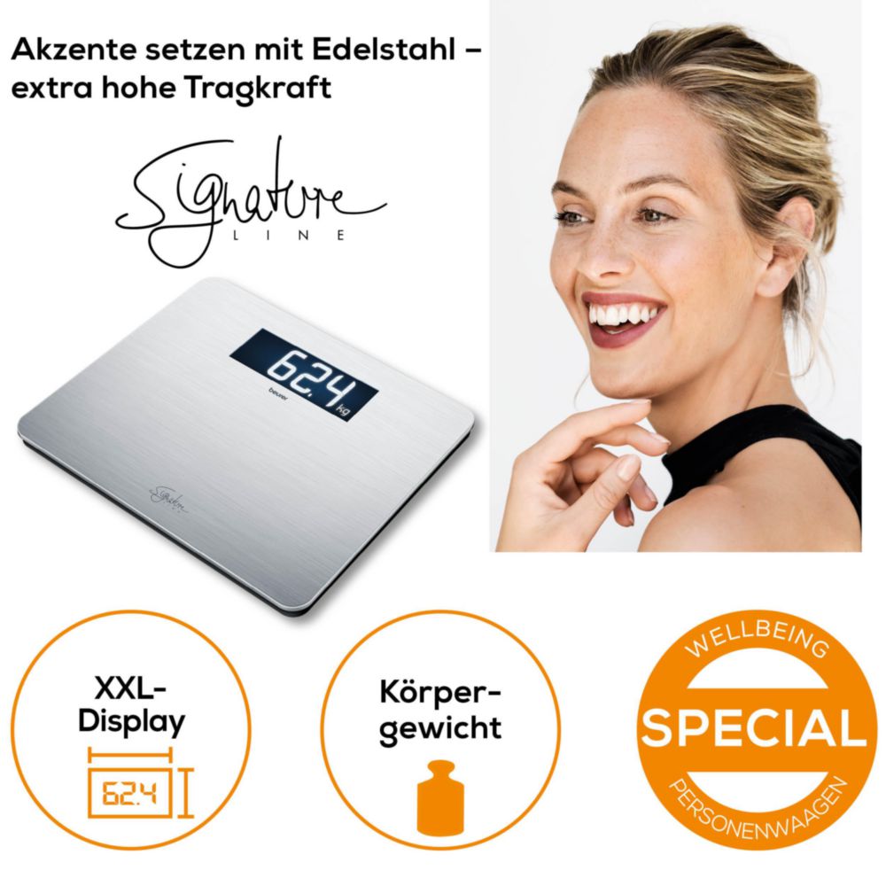 BEURER GS405INOX - Beurer GS405INOX Bilancia Pesapersone Digitale XXL