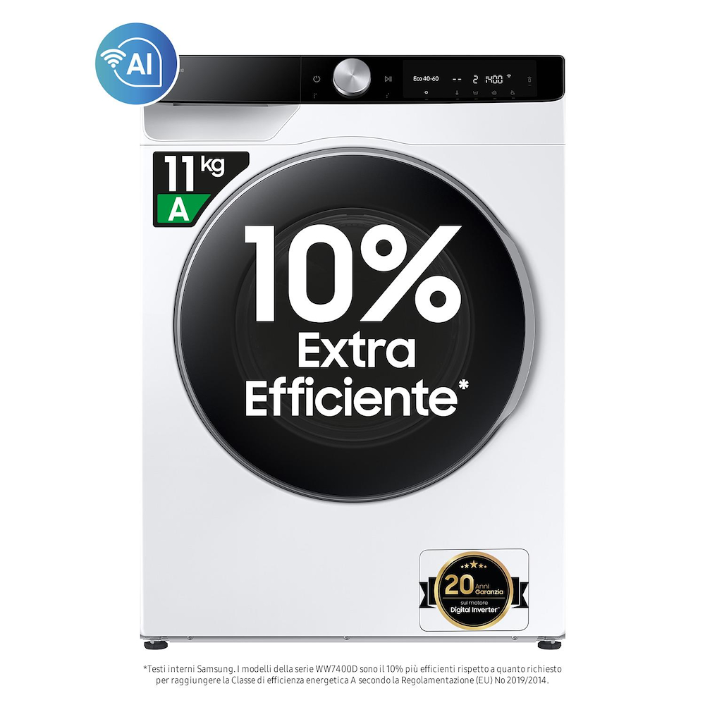SAMSUNG WW11DG6B25LKU3 - Lavatrice 11KG Classe A WiFi