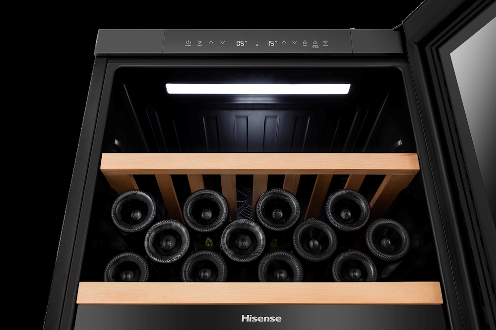 HISENSE RW3N230GELF - Hisense Weinkühler 108 Flaschen Schwarz