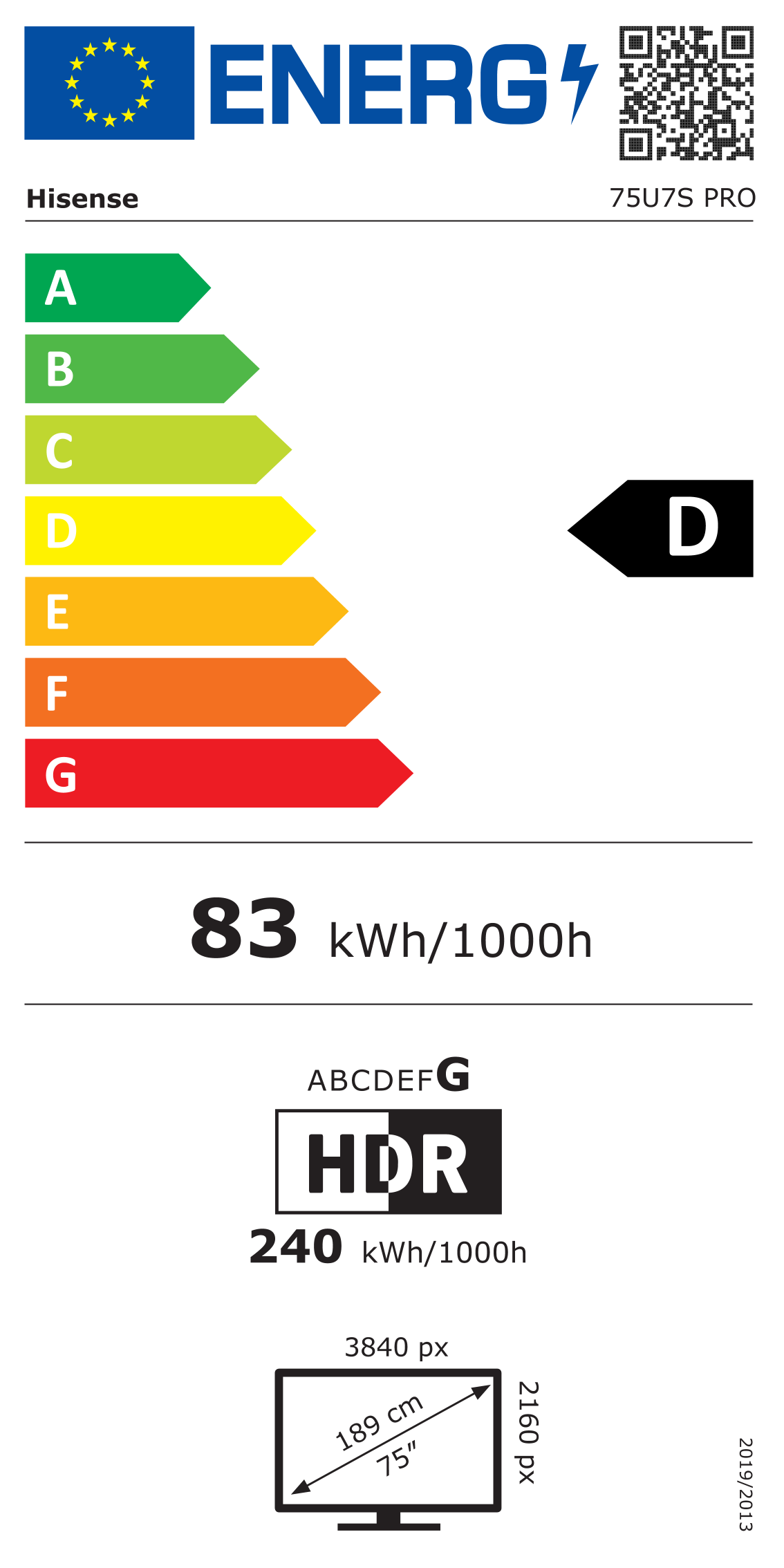 HISENSE 75U7S PRO - TV MiniLED 75" 4K