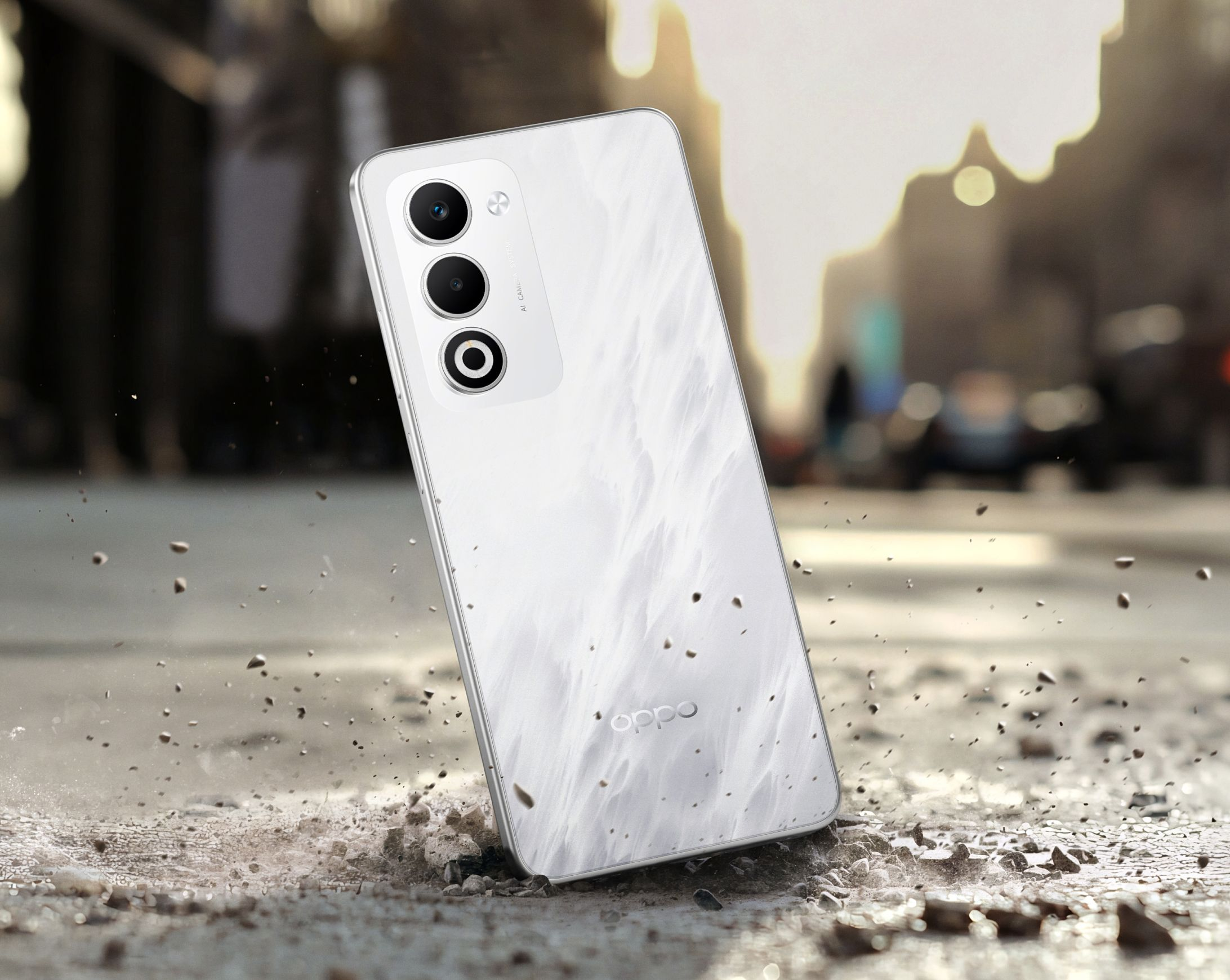 OPPO A5XLASERWHITE - Smartphone mit 5G und 6000mAh Akku