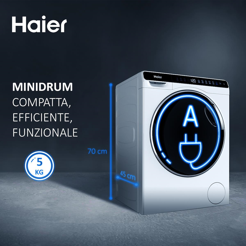 HAIER HW50BP12307 - Lavatrice Slim Haier 5kg WiFi