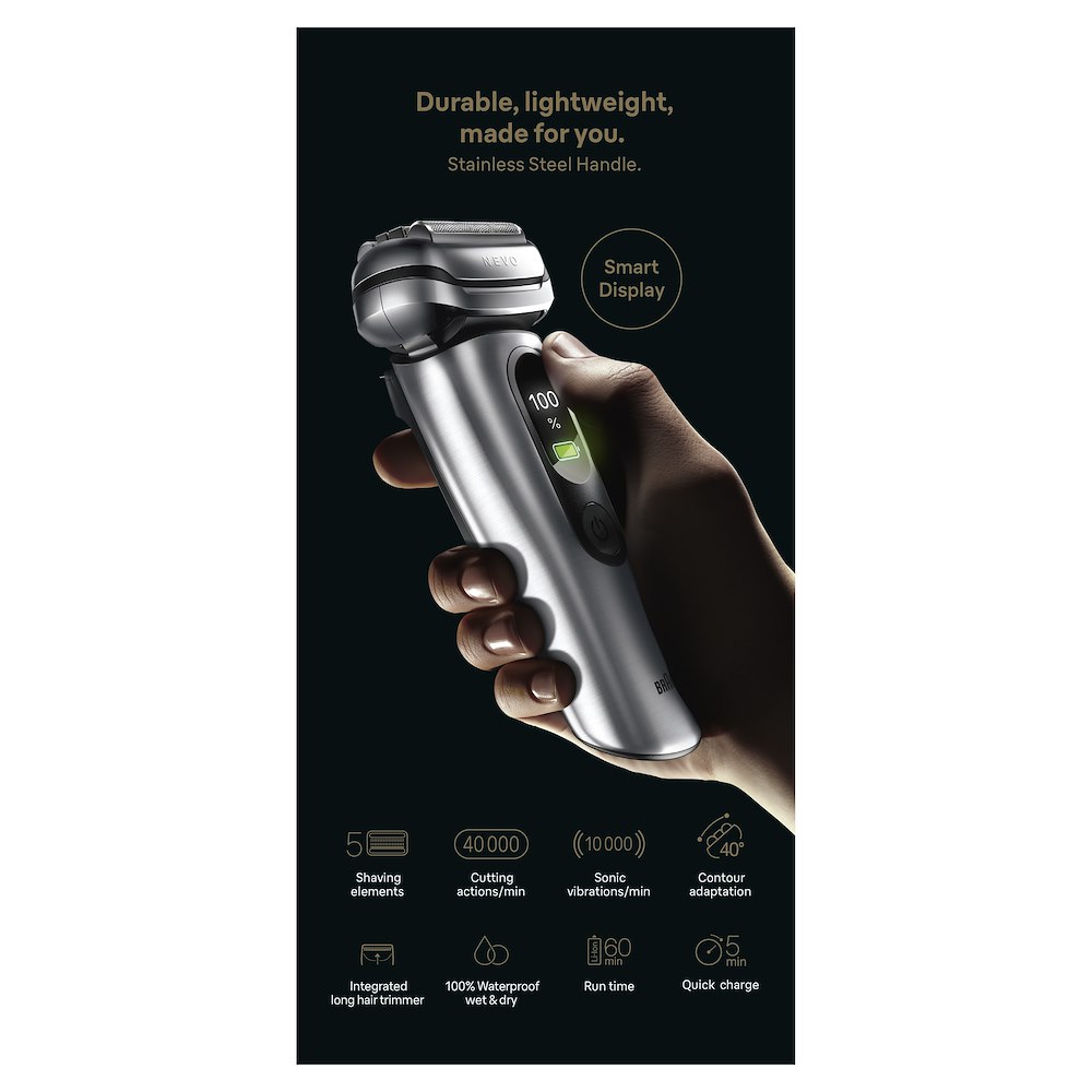 BRAUN NEVO11000C - Rasoio Elettrico Argento