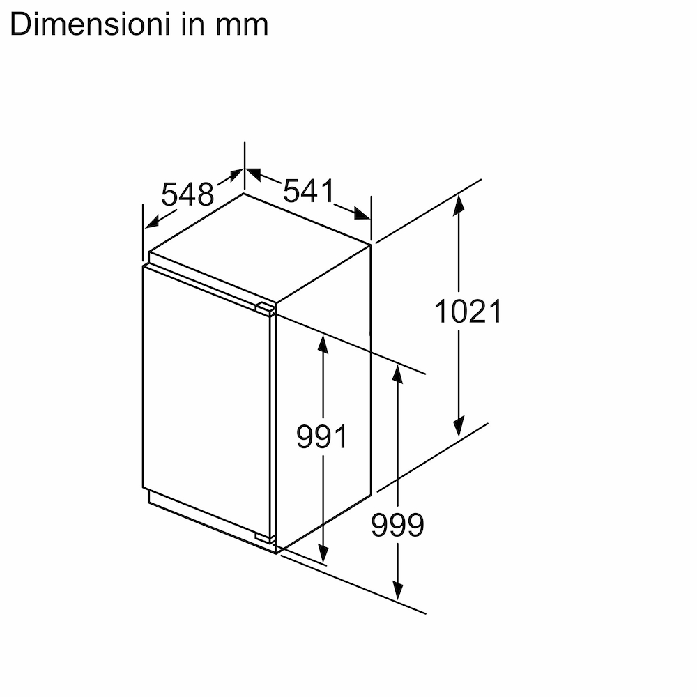 BOSCH KIR31VFE0 - 165L Einbaukühlschrank