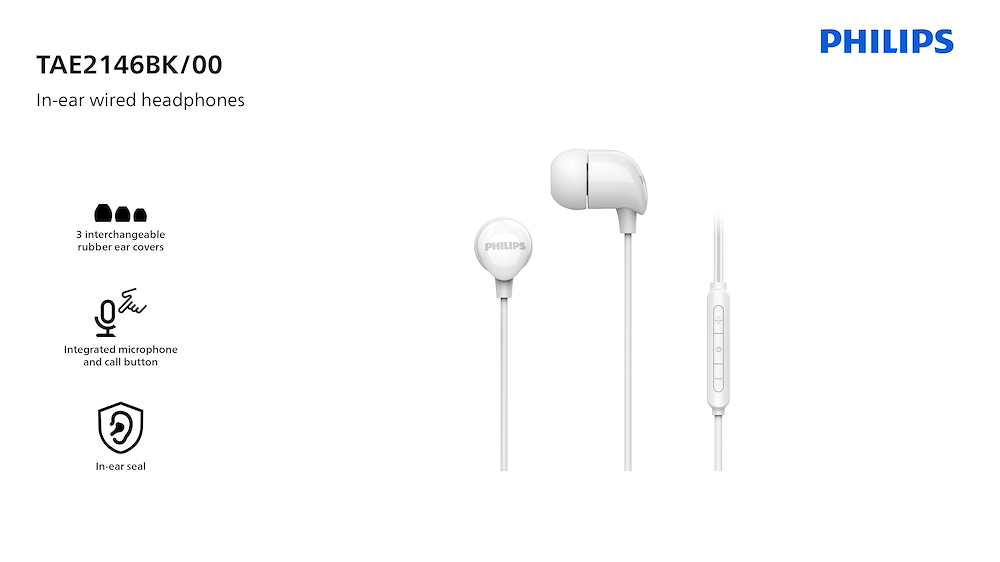 PHILIPS TAE2146WT - In-Ear Kopfhörer USB-C 10mm Weiß