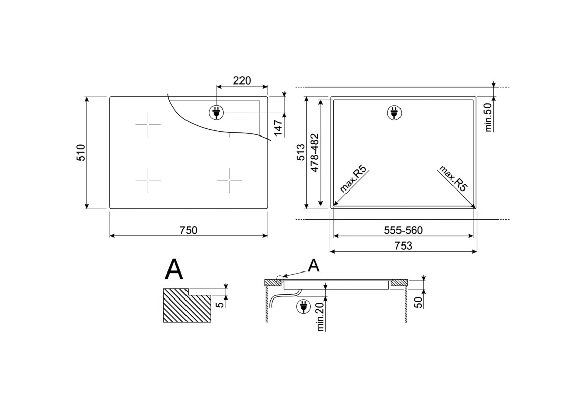 SMEG SI2M5743D1 - Induktionskochfeld SI2M5743D1
