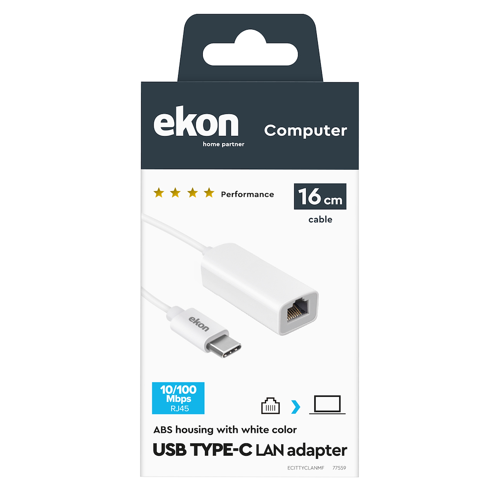 EKON ECITTYCLANMF - USB-C zu LAN Adapter