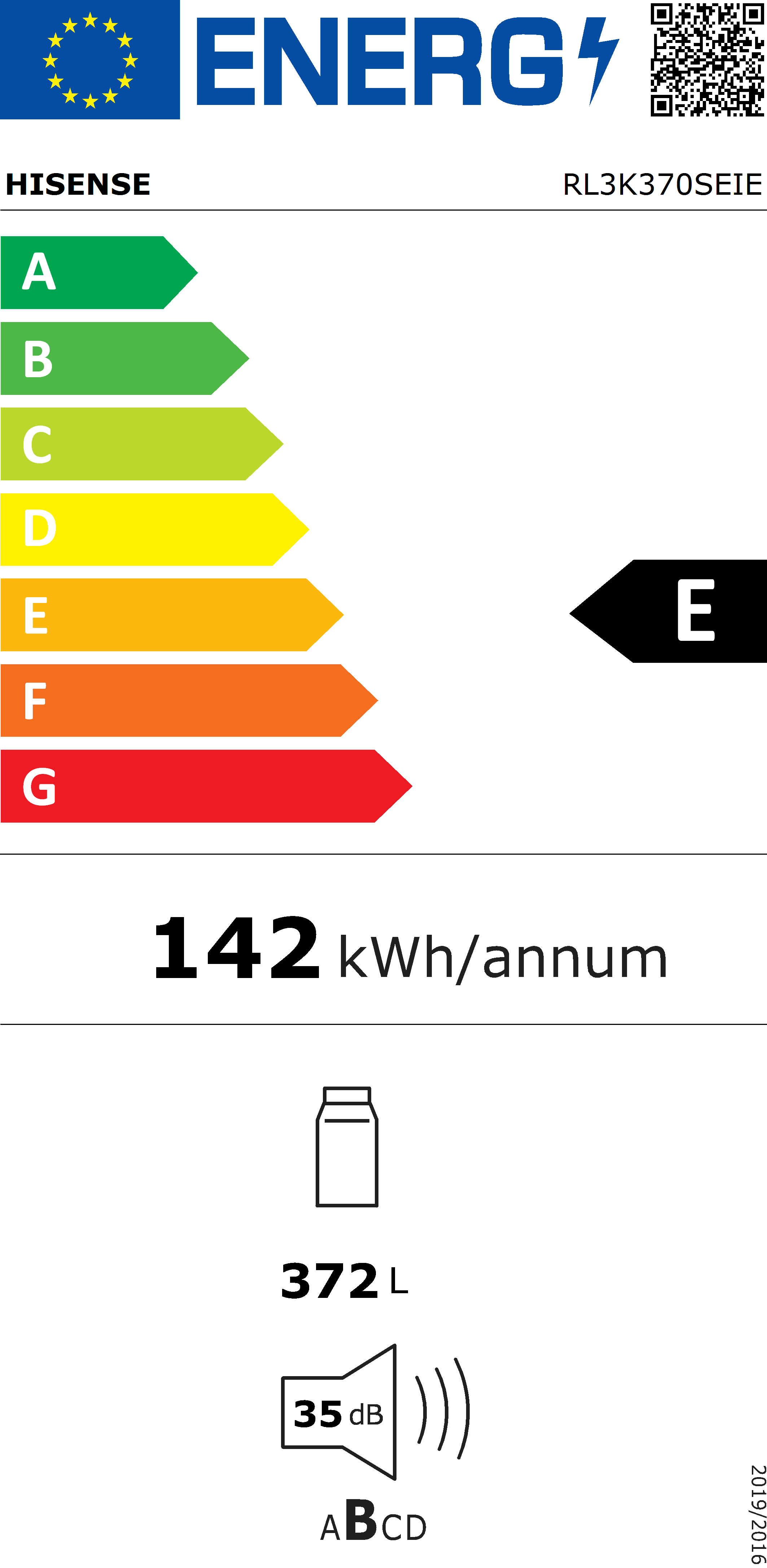 Hisense RL3K370SEIE - Frigorifero Indipendente Acciaio Inox
