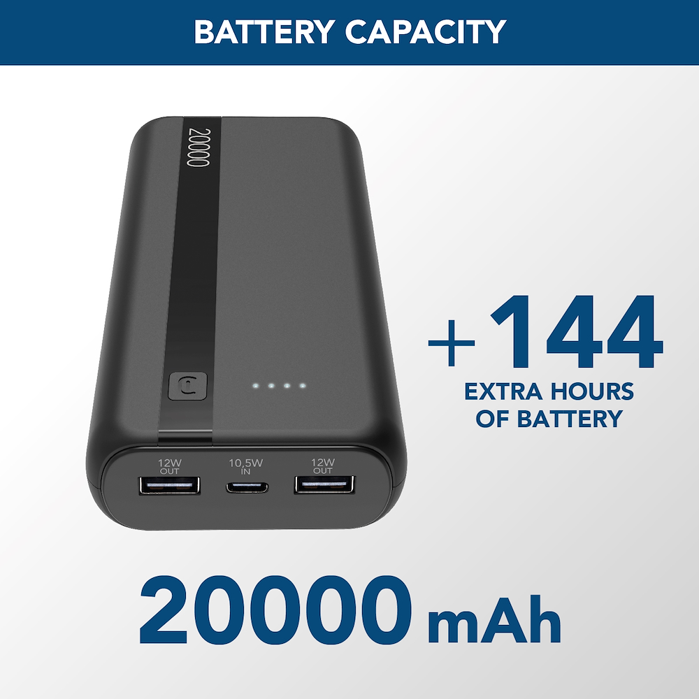CELLULAR LINE PBENTRY20000K - Power Bank 20000mAh USB-C