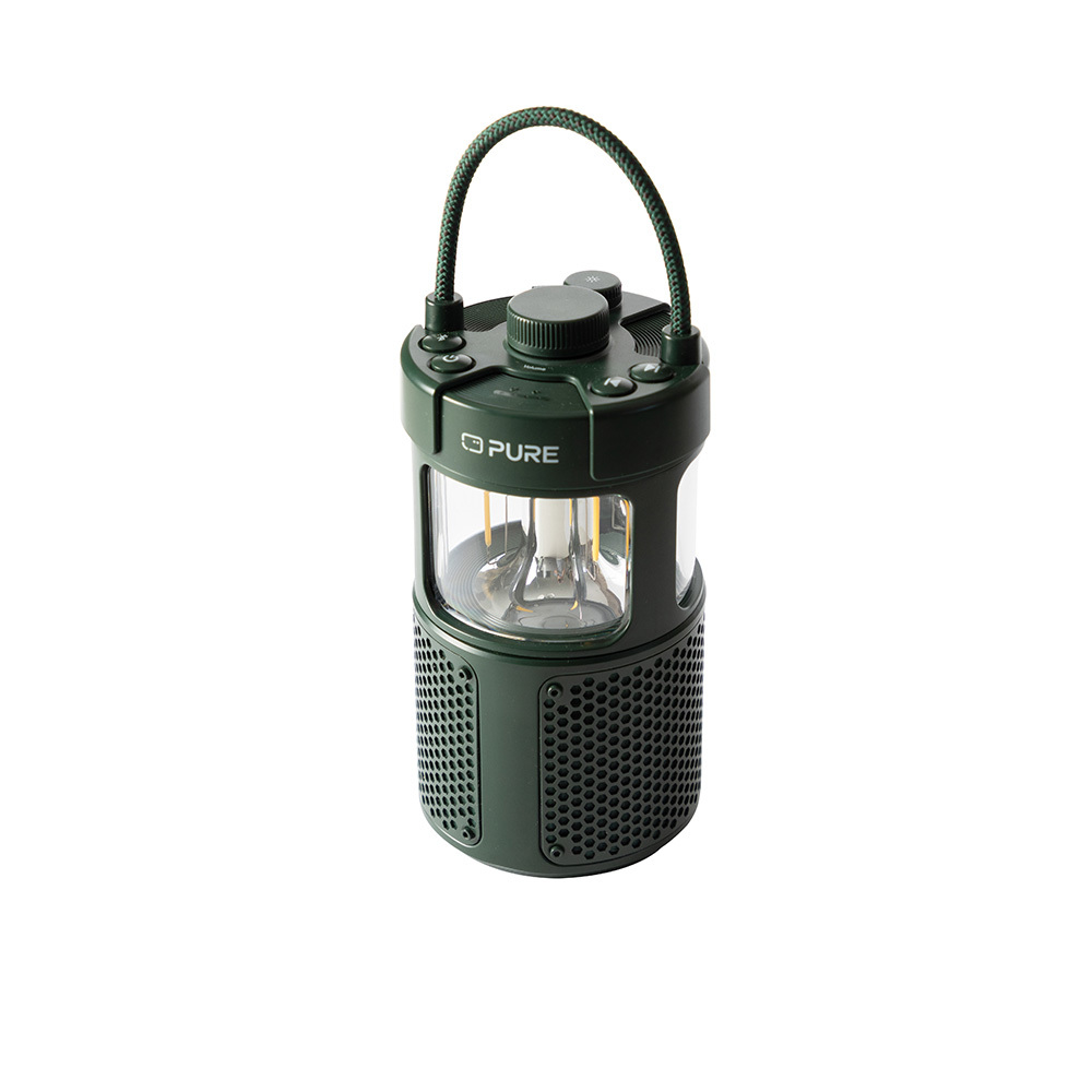 PURE 252584 - Pure Woodland Glow Outdoor-Lautsprecher mit LED-Lampe