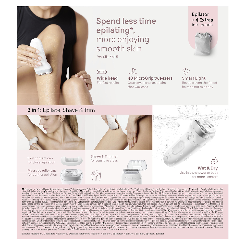 BRAUN SE7041 - Braun Silk-épil 7 Wet & Dry Epiliergerät