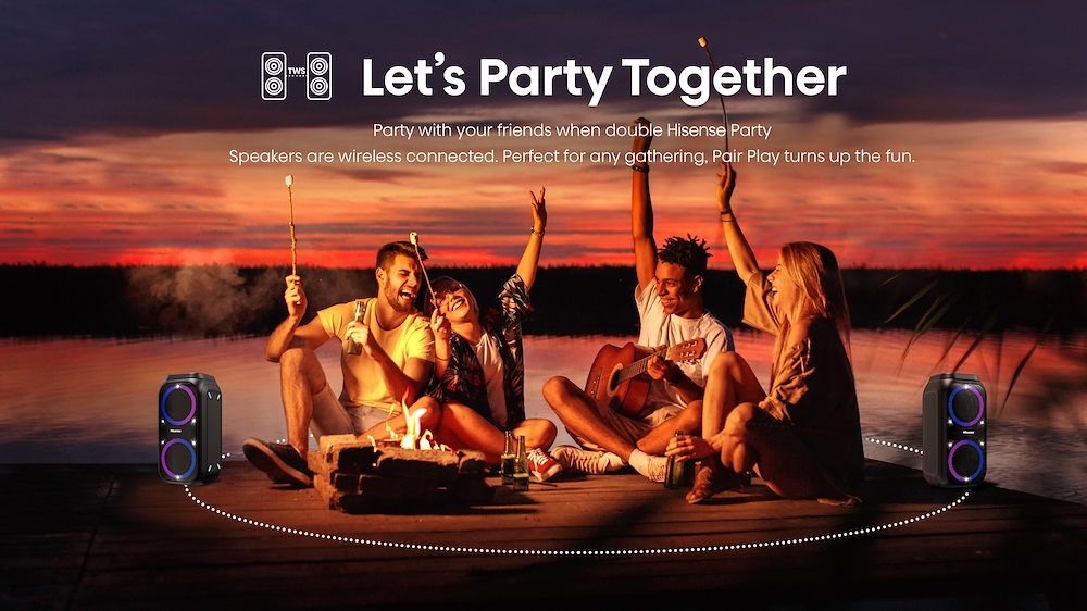 HISENSE Party Rocket - Speaker Bluetooth da festa 160W