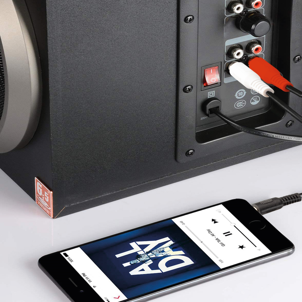 EKON ECAJACK2RCA30MMK - Cavo audio 3,5 mm a 2 RCA 3 m