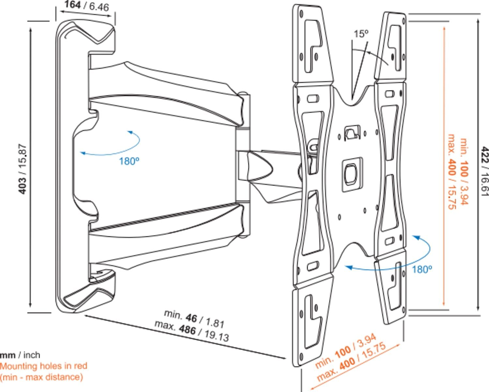 VOGEL'S BASE45M - Wandhalterung für TV bis 55 Zoll