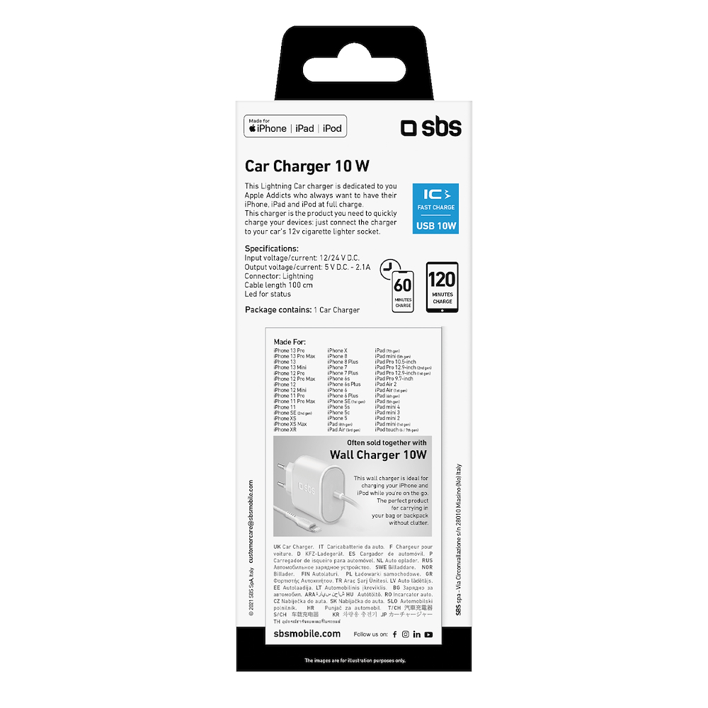 SBS TECRLH2189AWFAST - TECRLH2189AWFAST 0591659 CARICABATT.AUTO 2.1A FAST CHARGE