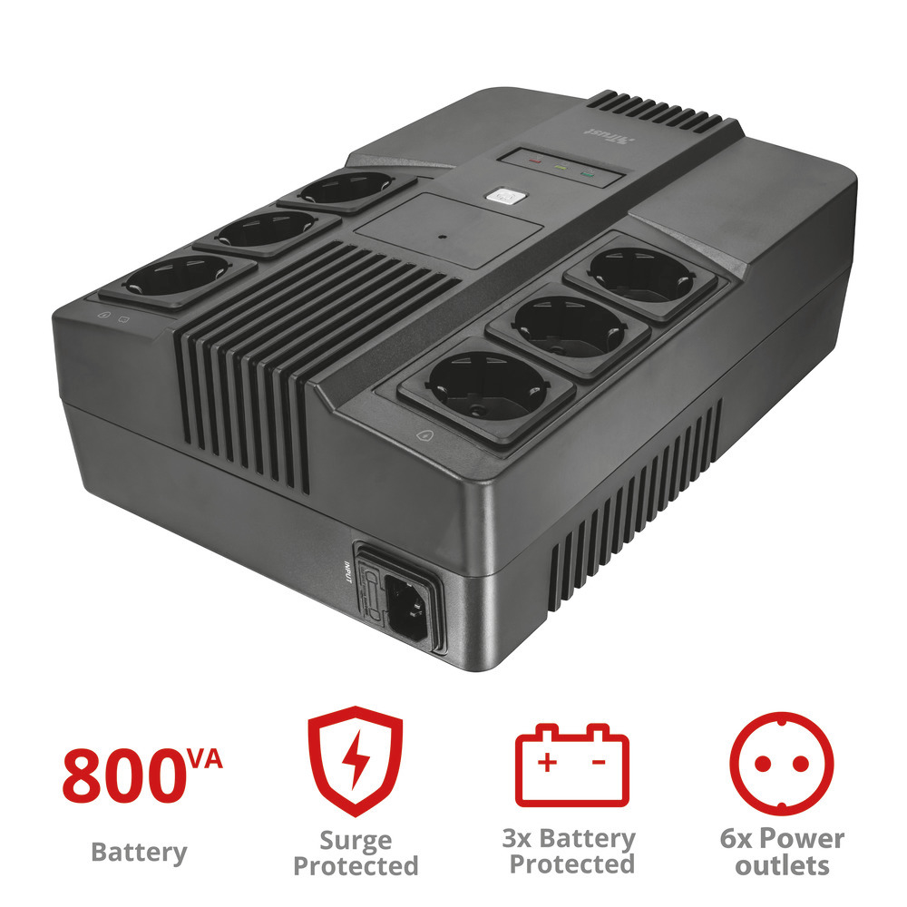 TRUST 23326 - UPS Maxxon 800VA con 6 uscite