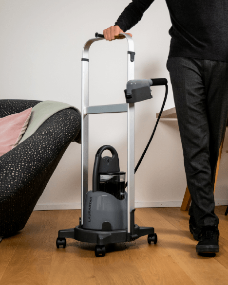 Laurastar 157.0045.898 - Carrello pieghevole per Izzi Steamer nero argento