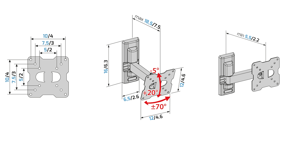 MELICONI 580457 - FLATSTYLE TV Halterung FR 100 IT