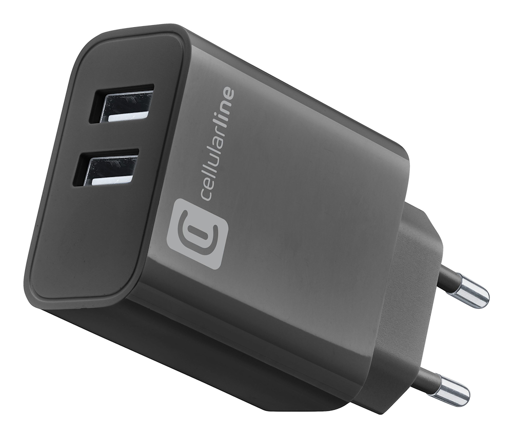 CELLULAR LINE ACHUSB2USBA24WK - Caricabatterie Multipower 24W