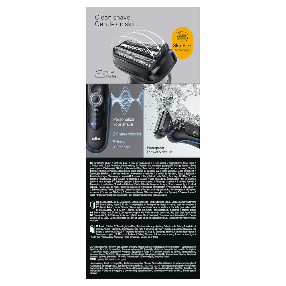 BRAUN 52B1000S - Elektrorasierer Blau