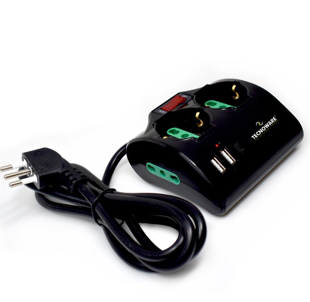 TECNOWARE FMP4IIGUSB - Steckdosenleiste 2 USB und 1 USB-C